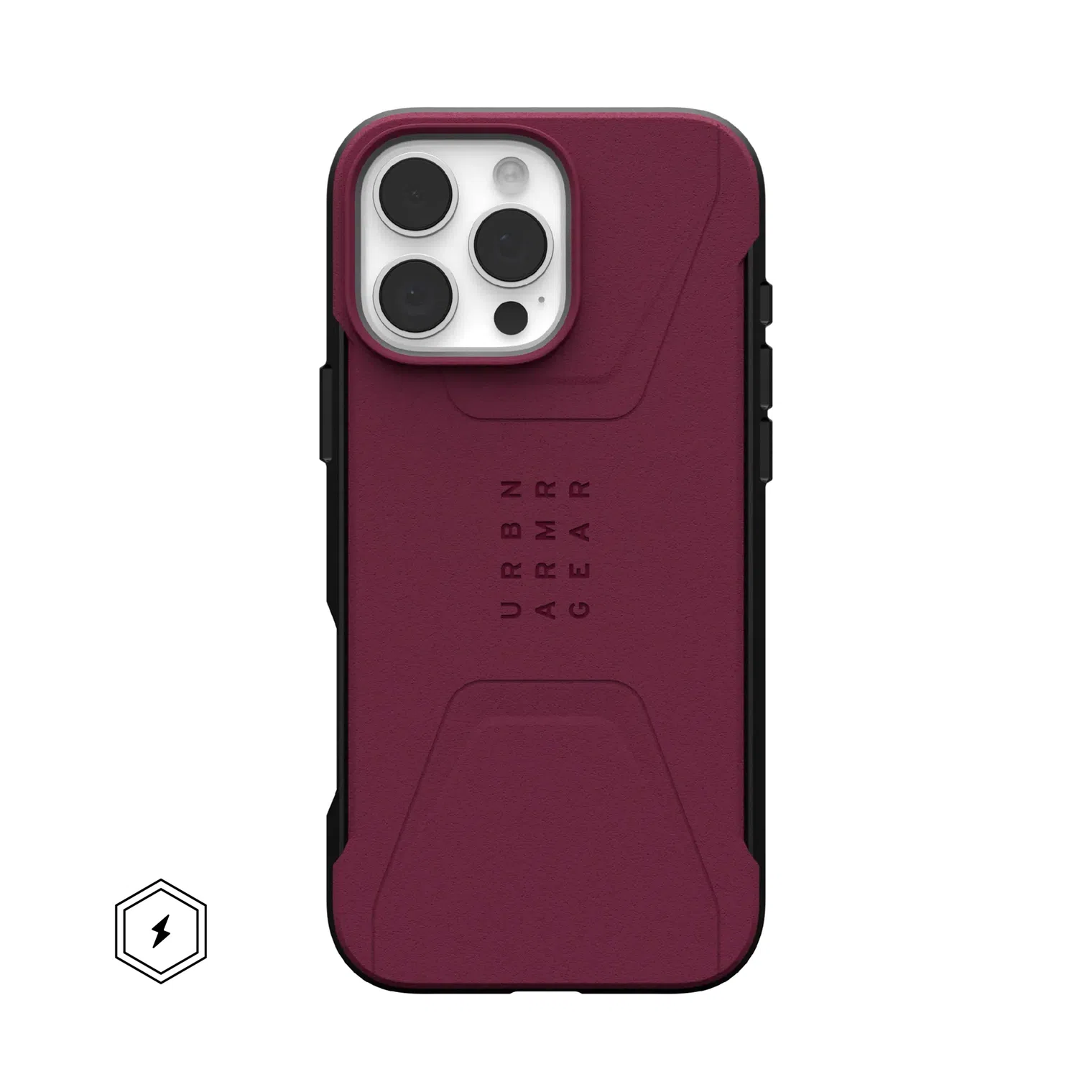 Чехол MagSafe UAG Civilian для iPhone 16 Pro Max 6.9" MagSafe Bordeaux