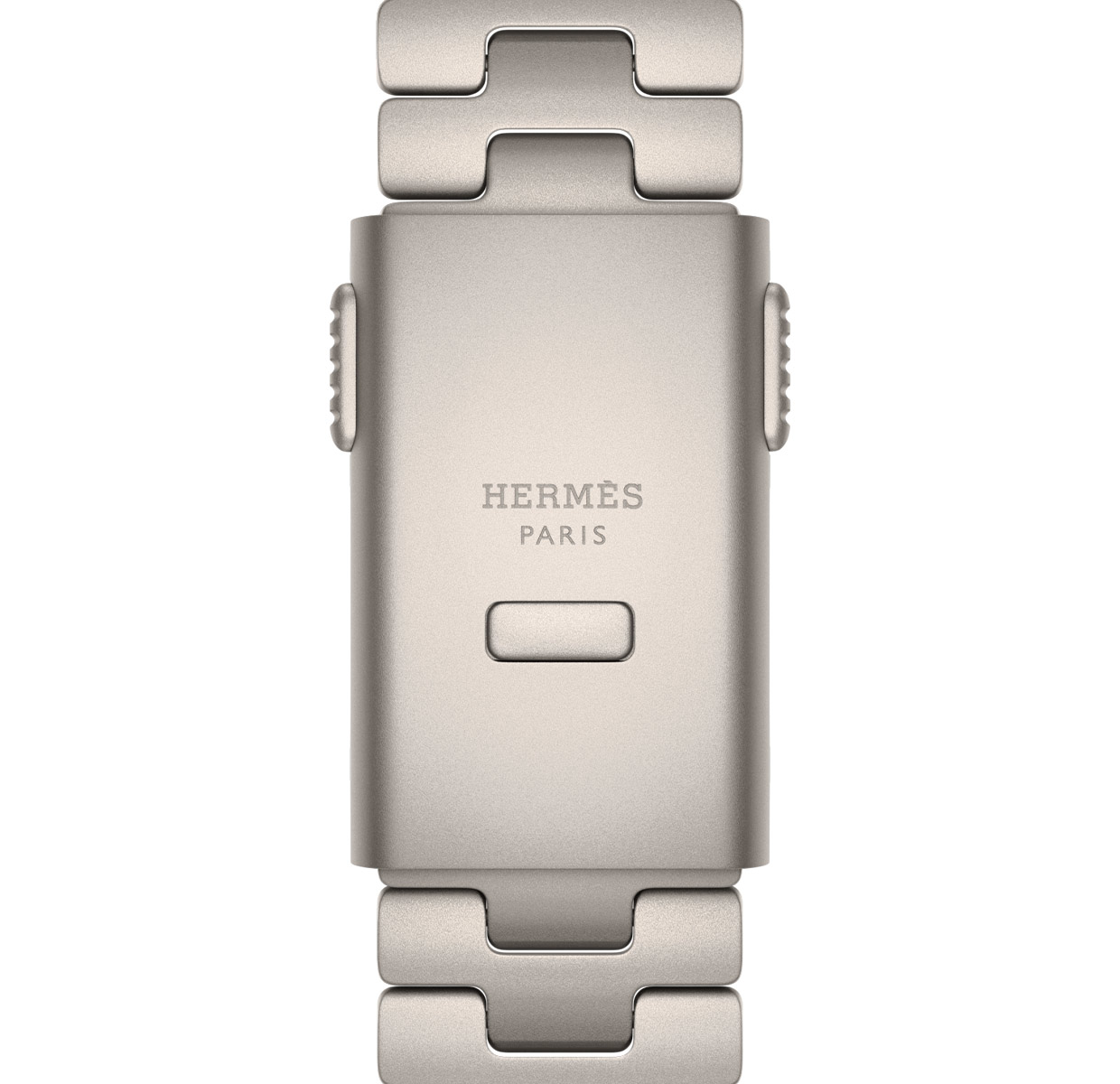 Apple Watch Hermès Ultra 4 Grand H Titane (Gris Titane), размер M: застёжка и детали браслета