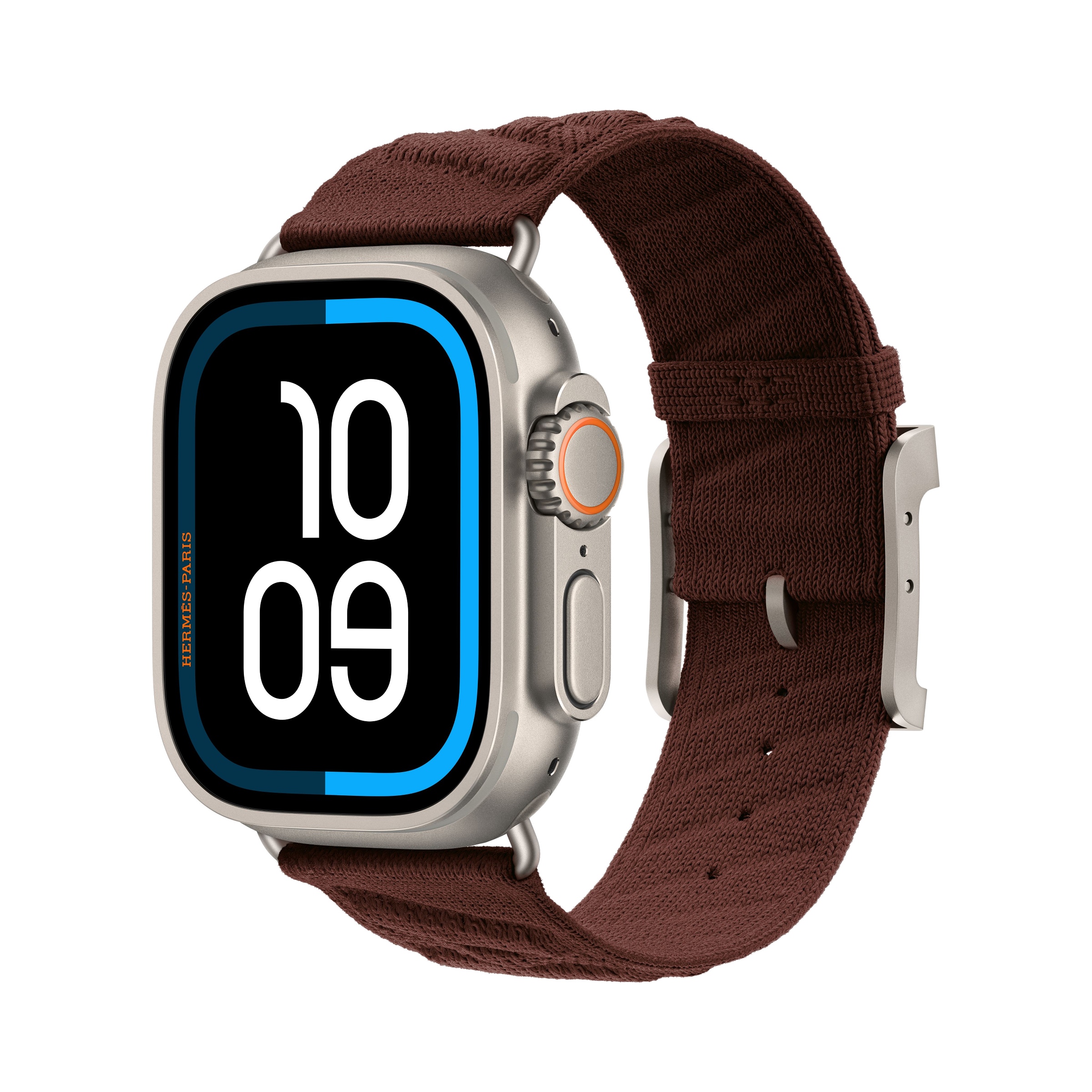 Apple Watch Hermès Ultra 4 En Mer Bordeaux: часы в точной цветовой конфигурации